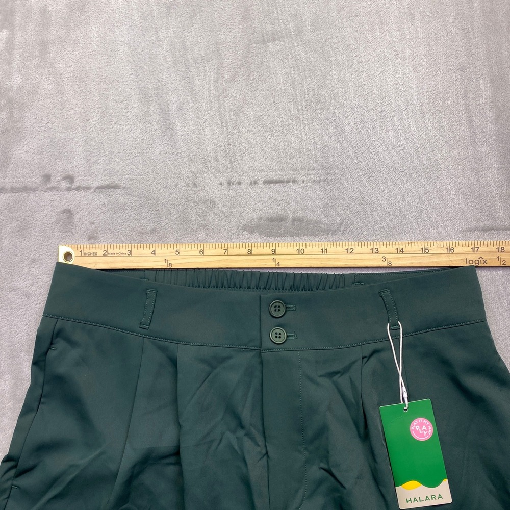 Halara Womens Forest Green High Waisted Wide Leg Pleated Trousers XL NWT - Picture 6 of 9